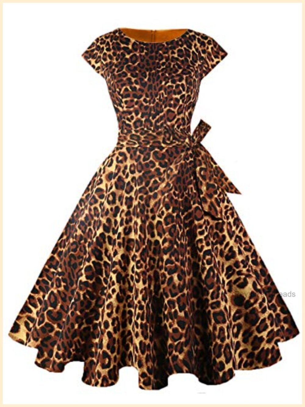 Vintage 1950s A-Line Cocktail Dress with Pockets Cap Sleeves